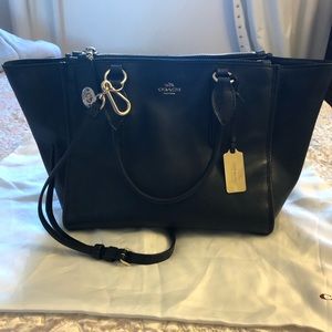 Coach Crossbody black pebble tote handbag